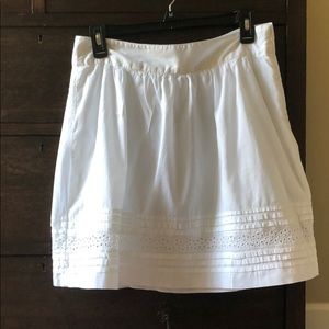 Loft White eyelet skirt, size 2